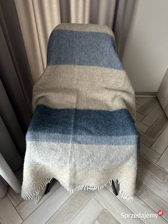 Koc pled motyw pasy 100 wełny 150x180 Łódź