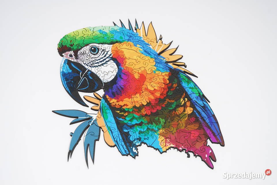 Puzzle Drewniane Premium EKO Układanka PAPUGA Łódź