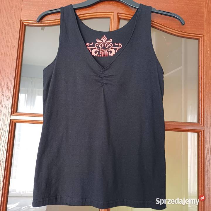 Bluzeczka czarna na ramiączka 3638 bluzka Sieradz