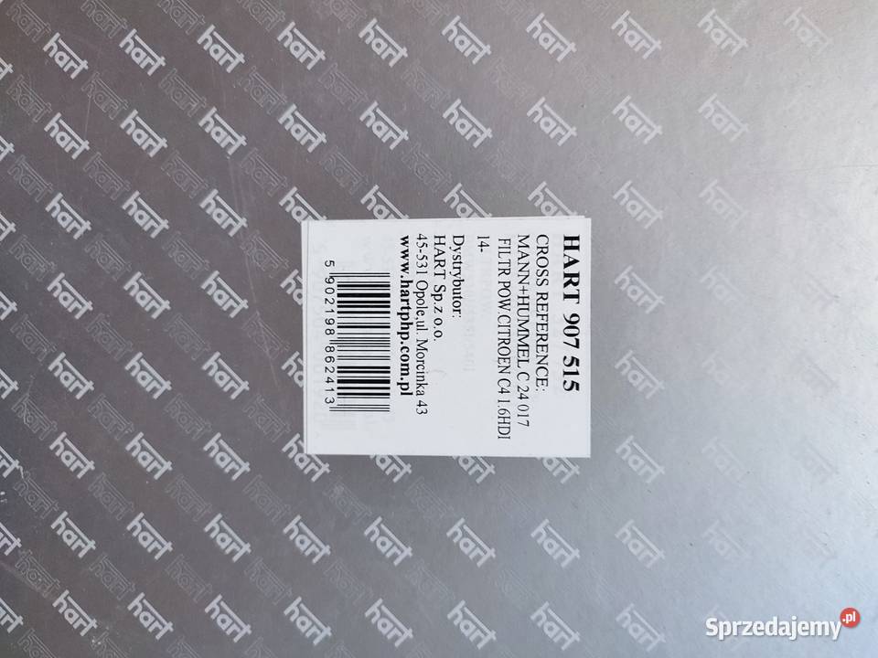 Filtr powietrza HART 907 515 Filtry