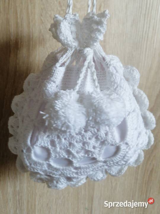 Torebka komunijna biała komplet z mitenkami biały Katowice