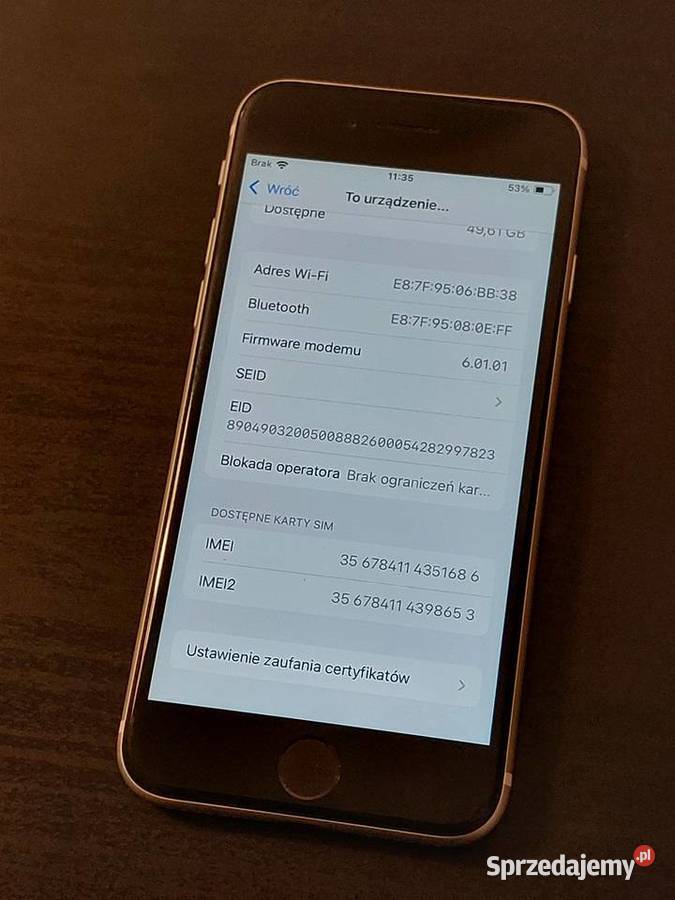iPhone SE 2020 64gb 75 baterii Biały stan super sprzedam