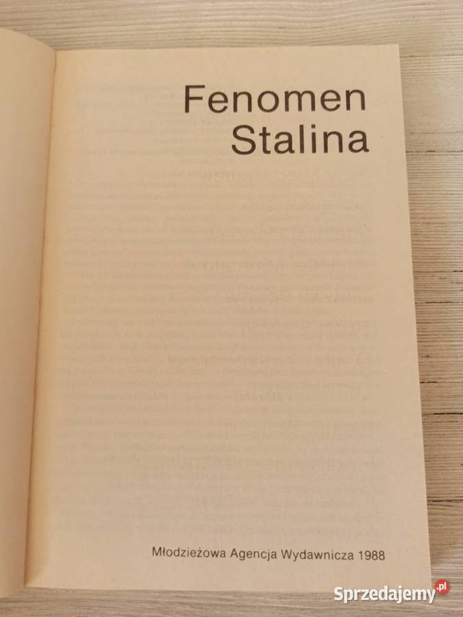 Fenomen Stalina RUCH 1988 wydanie 1 Antykwariat Bielsko-Biała sprzedam