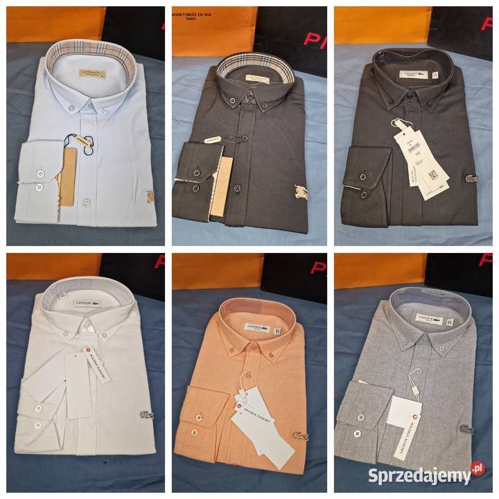 Koszula Lacoste Burberry długi rękaw premium Wadowice
