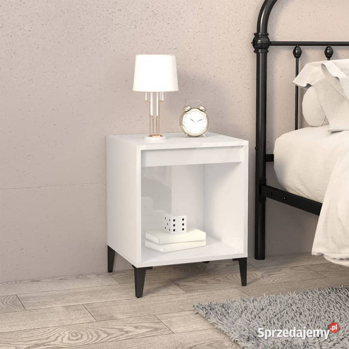 Szafka nocna biała wysoki połysk 40x35x50 Warszawa