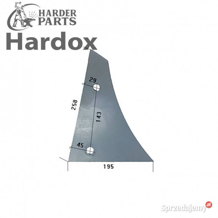 Pierś HARDOX 619060P części do pługa KUHN Suwałki