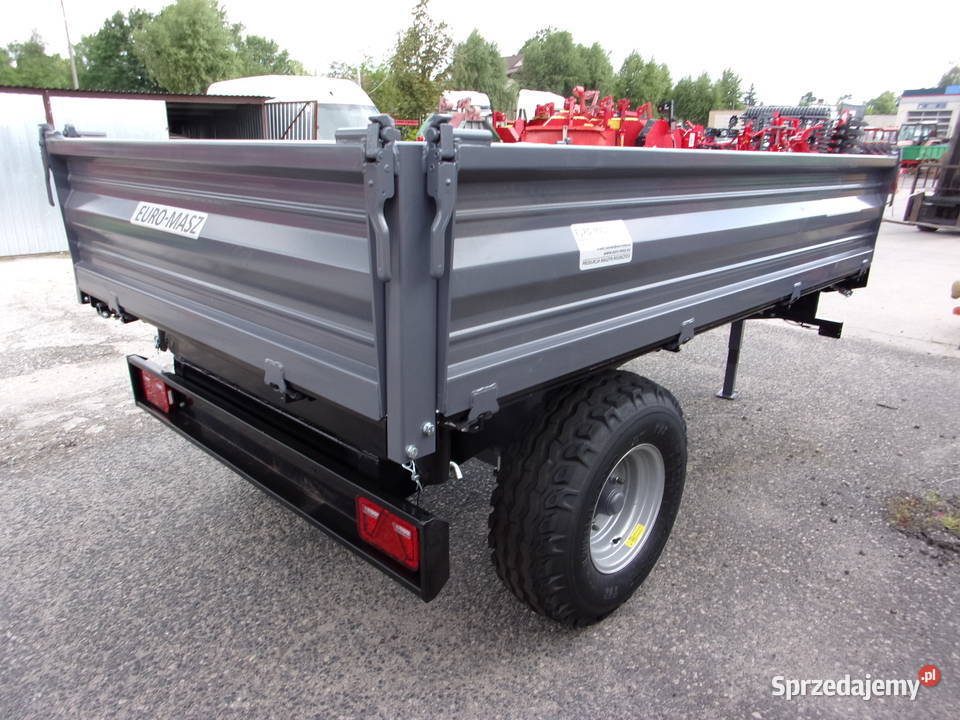 NOWA przyczepa rolnicza EUROMASZ 3t trzystronny Opoczno sprzedam