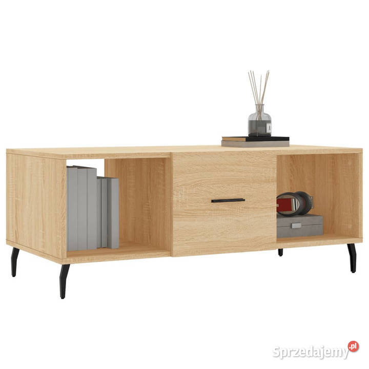 Stolik kawowy dąb sonoma 102x50x40 materiał Warszawa