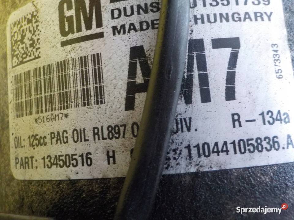 ASTRA J 16 CDTI 16r 110 MAN 6 LVM B16DTL Kompresory klimatyzacji świętokrzyskie Suków sprzedam