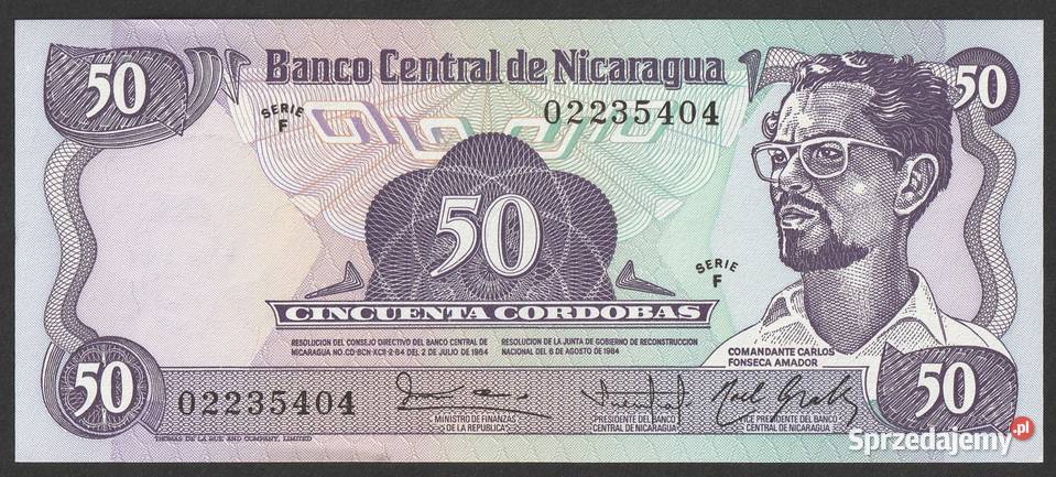 NIKARAGUA 50 CORDOBAS 1984 STAN BANKOWY UNC Łódź