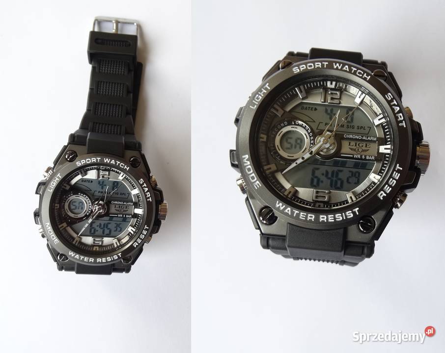 Zegarek męski cyfrowy sportowy stoper LED