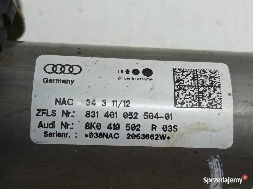 KOLUMNA KIEROWNICZA EUROPA 8T 8K0419502R Audi A5 Rok produkcji 2012