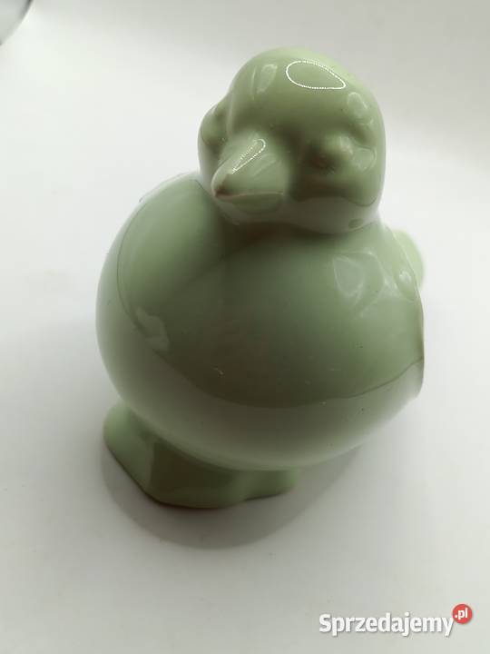 Figurka ceramika miętowy zielony ptak gołąb Figurki i rzeźby