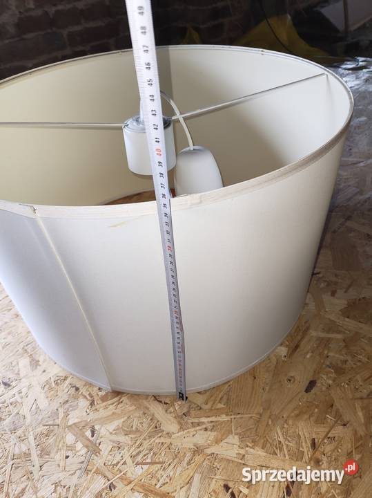 Lampa wisząca biała duża