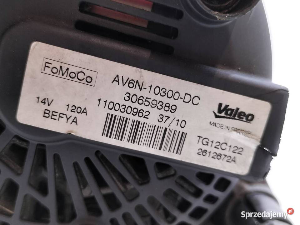 ALTERNATOR AV6N10300DC 30659389 14 TDCI Ford Rok produkcji 2010