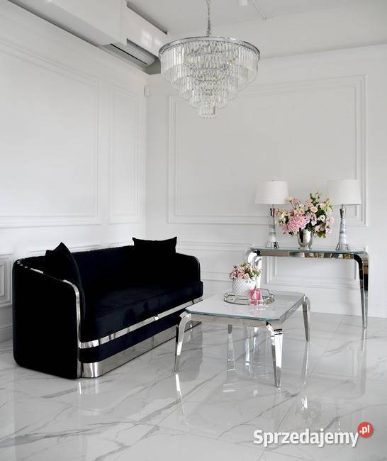 Sofa glamour czarna złota do salonu klasyczna Sofy i kanapy Warszawa