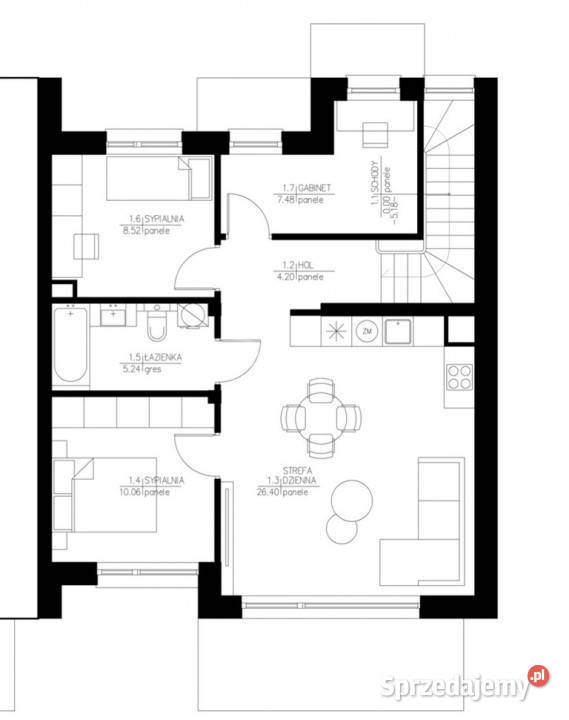Mieszkania Wieniawskiego w Chełmie 66m2 Piętro 1 Chełm