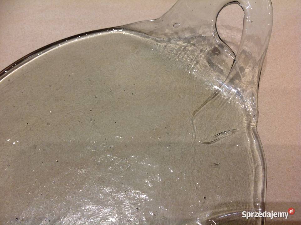 Talerz Szklany Do Serwowania Deska Vintage przezroczysty