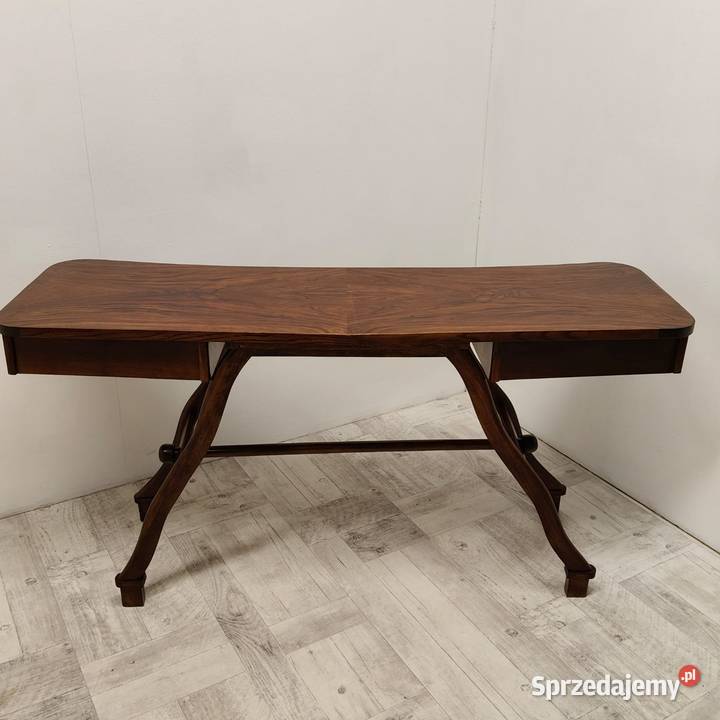 Biurko Mid century art deco orzech lata 50te