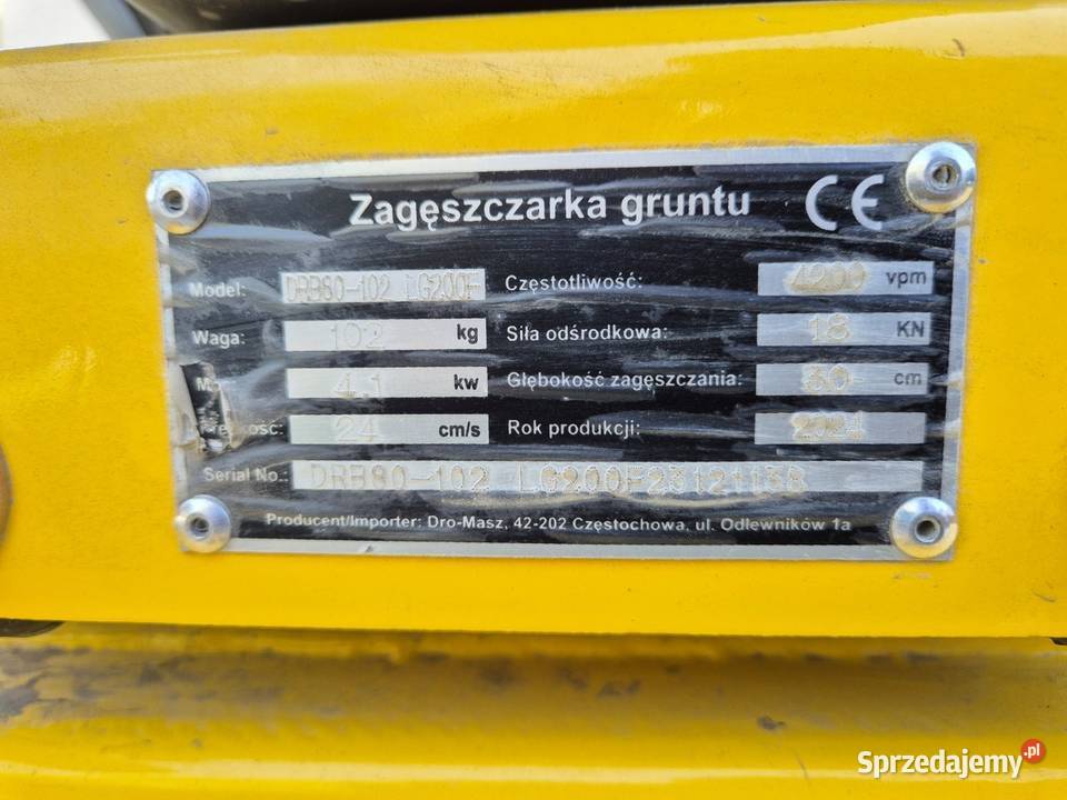Zagęszczarka DroMasz DRB80102 102 szeroka Katowice