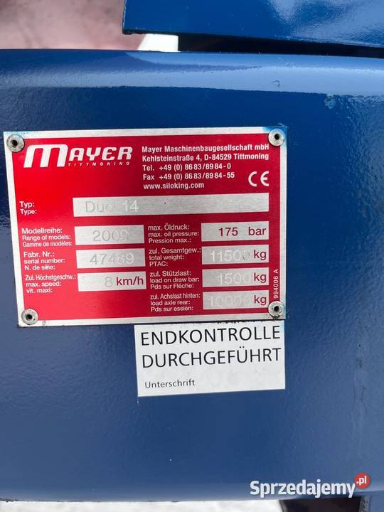 Wóz paszowy Siloking Duo 14 m3 paszowóz Kuhn