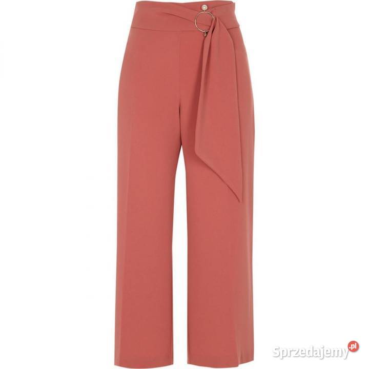 RIVER ISLAND spodnie dzwony kuloty materiałowe