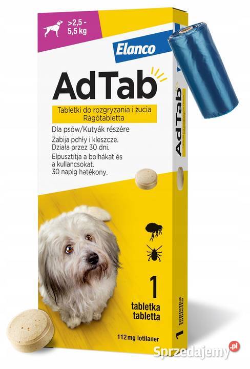 Adtab tabletka na pchły kleszcze psa 2555 Bolesławiec
