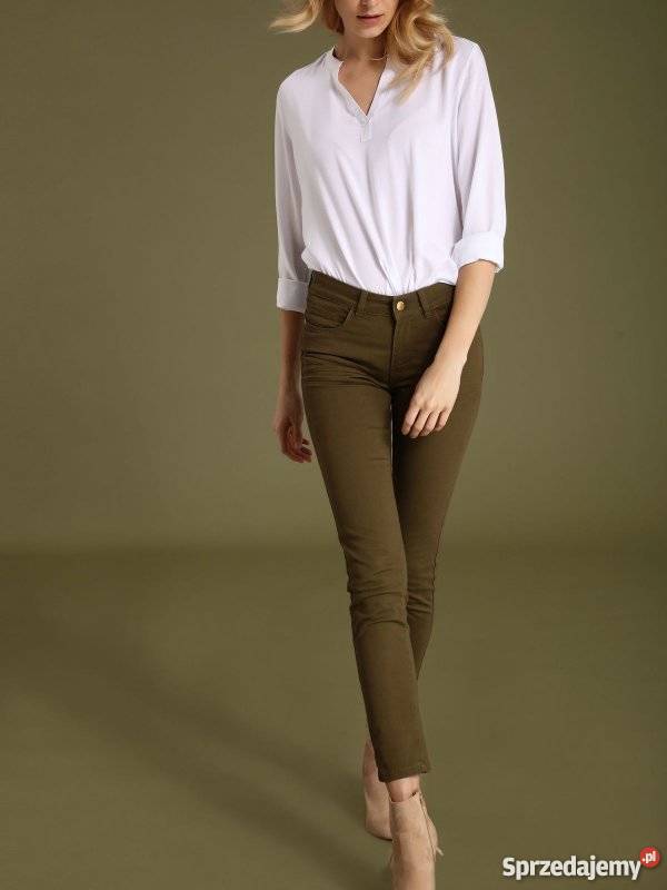 Jeansy rurki Top Secret w kolorze oliwki 36 Spodnie Olkusz