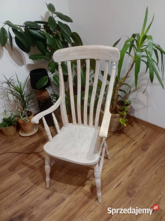 Fotel patyczk Boho bielony Okazja wielkopolskie Lusówko