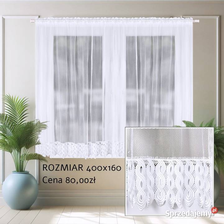Firana prosta siateczka gipiura Firany Gotowe Kołobrzeg