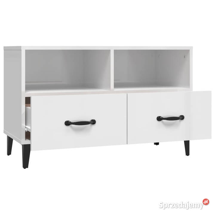 Szafka pod TV biała wysoki połysk 80x36x50 RTV Warszawa