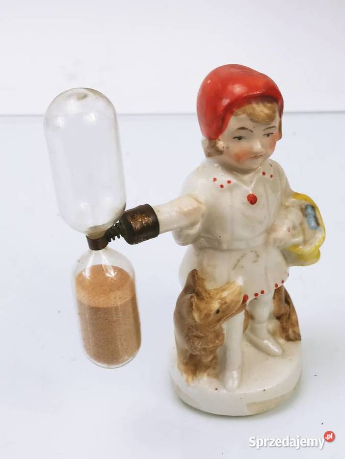Figurka Czerwony Kapturek Klepsydra Porcelana Porcelana i szkło Nowa Sól