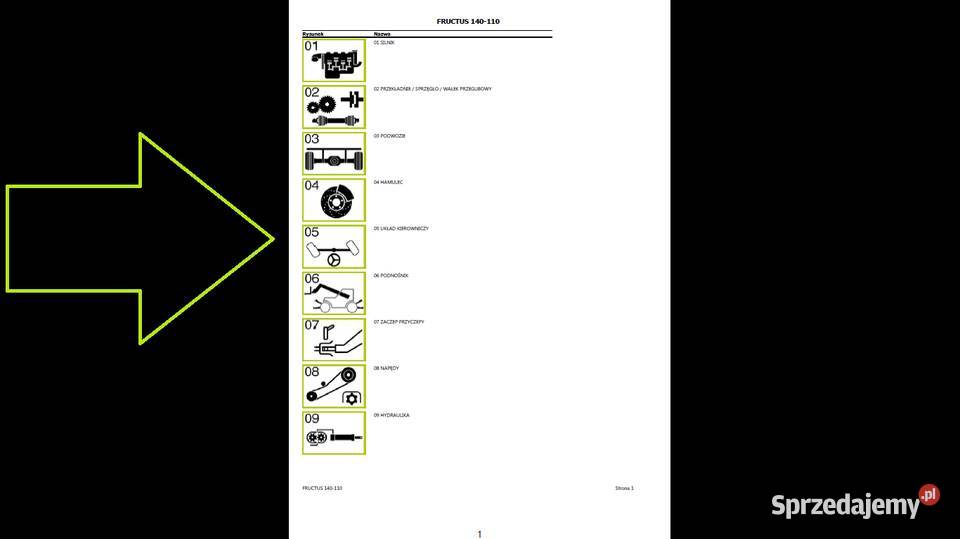 CLAASRENAULT FRUCTUS 140110 katalog części Rok wydania 2004