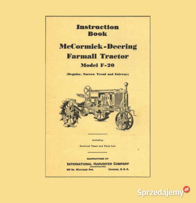 Mccormick Farmall F14 F20 instrukcja obsługi Kielce
