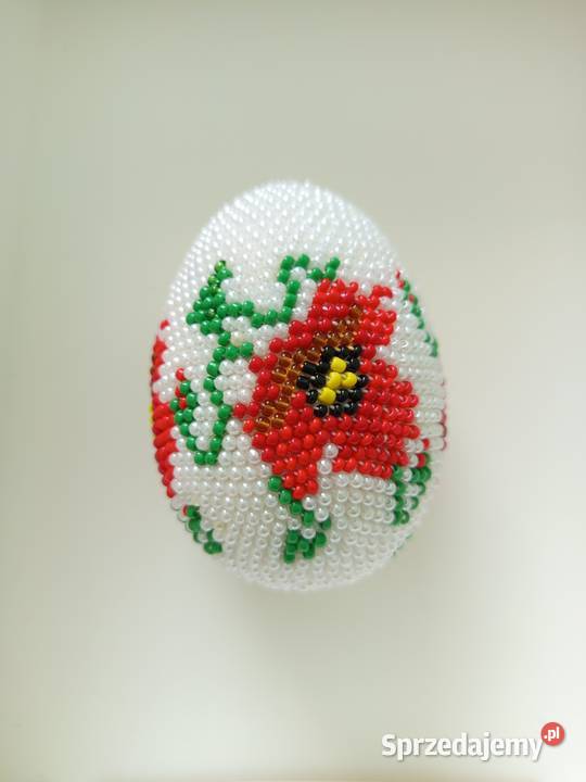 Pisanka szydełkowa z koralików jajko wielkanocne wielokolorowy Garbów sprzedam