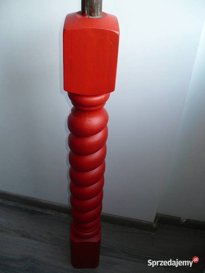 Słup Kolumna do schodów dębowa do odnowienia