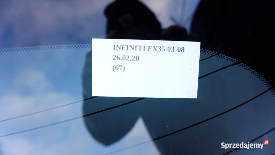 KLAPA TYLNA TYŁ INFINITI FX35 0308 Nowy Tomyśl