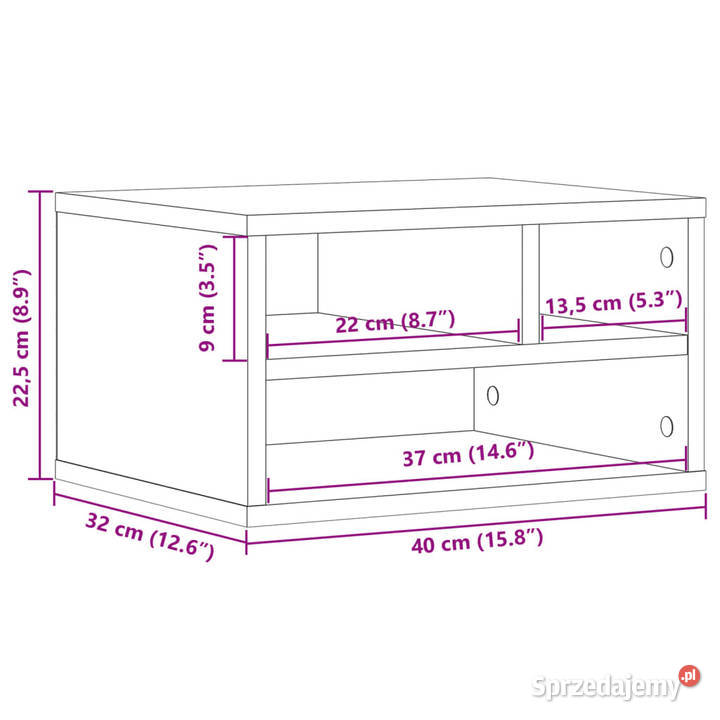 Stojak pod drukarkę dąb sonoma 40x32x225 Warszawa