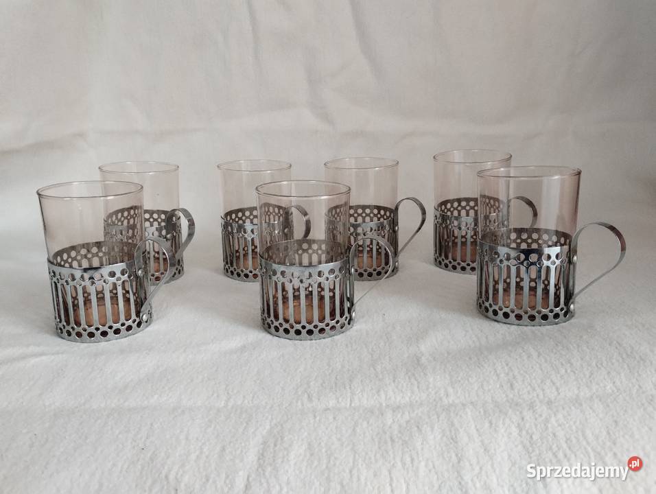 PRL Szklanki z Koszykami śląskie Cieszyn