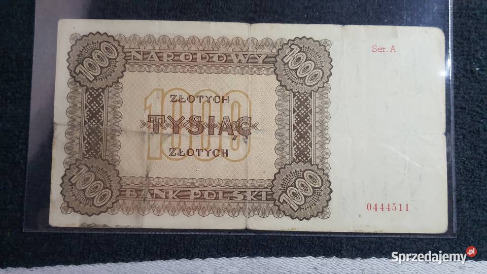 RARYTAS 1000 1945 s A RARYTAS 2 Numizmatyka Warszawa sprzedam