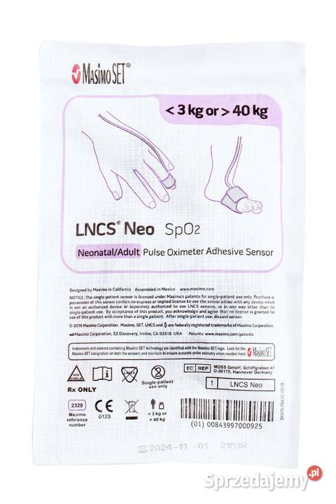 Czujnik SPO2 MASIMO LNCS NEO 2329