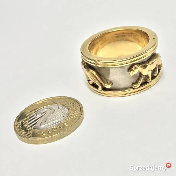 Złota OBRĄCZKA 18K zjawiskowa ala Cartier CUD Warszawa