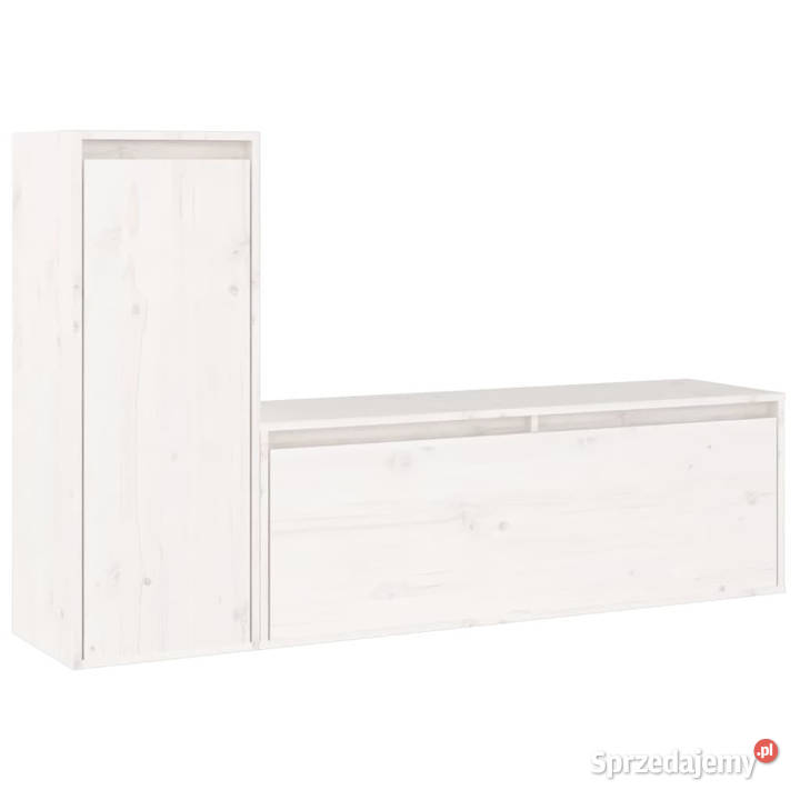 Szafki pod TV 2 białe lite drewno sosnowe Warszawa