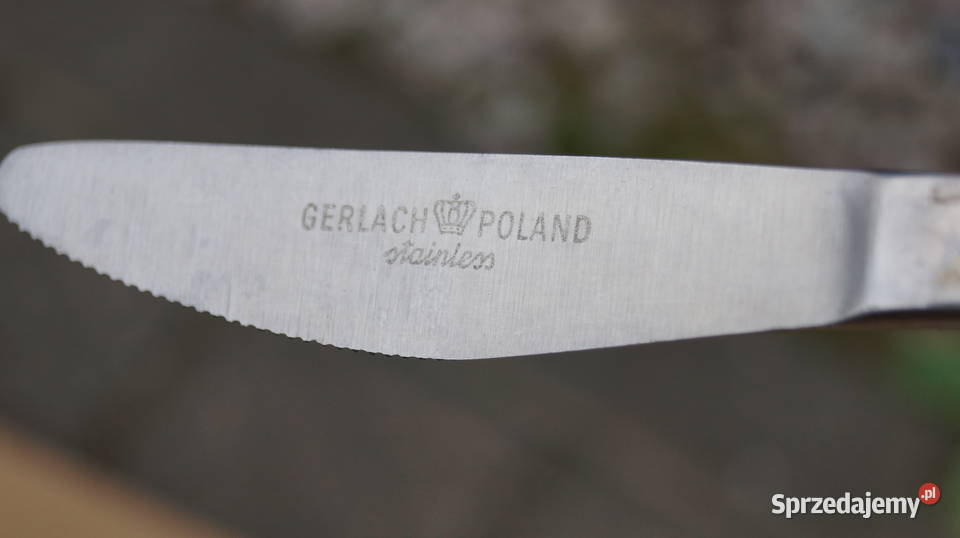 Sztućce Gerlach wzór Róża 24 sztuki komplet PRL