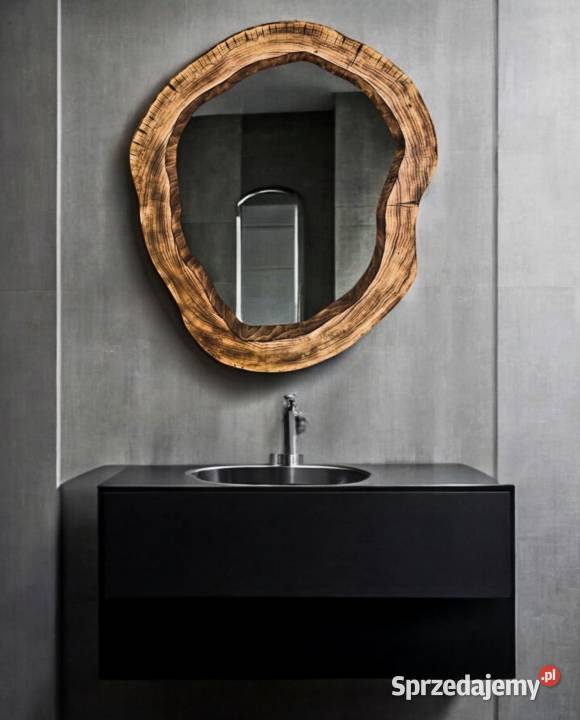 drewno w łazience nowoczesne lustra z plastra Rzeszów