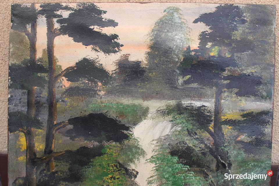 stary obraz na płótnie