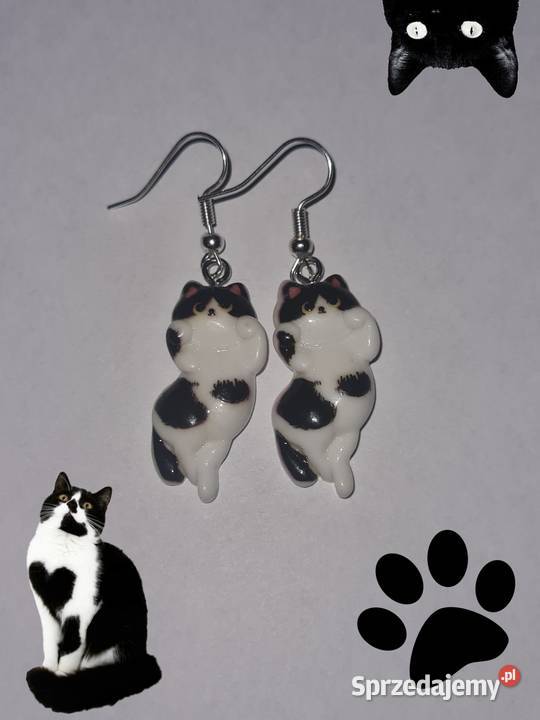 handmade kolczyki kotki y2k sprzedam