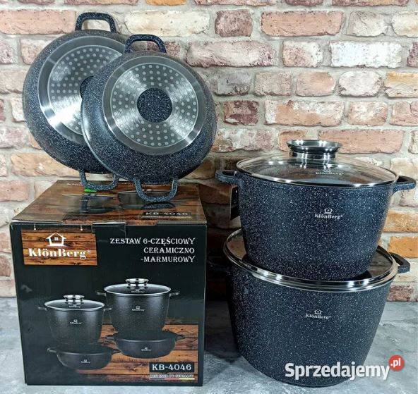 Zestaw 2 wok 2 garnki największe czarne Szczecin sprzedam