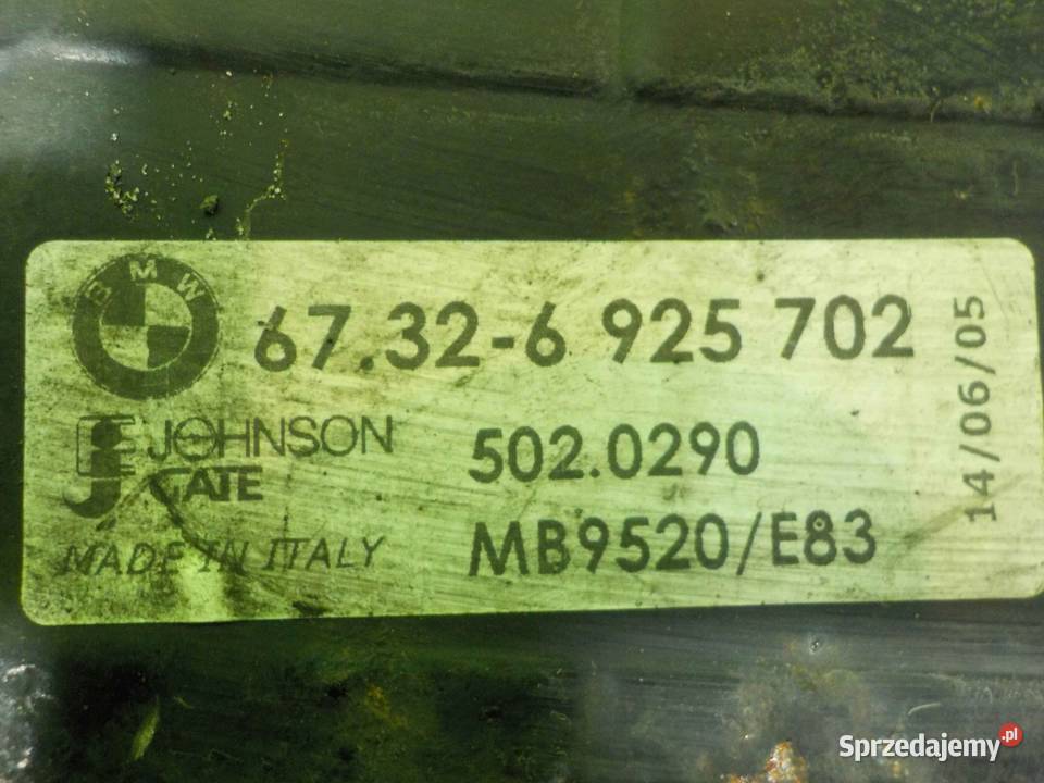 BMW X3 E83 20 D 05r wentylator chlodnicy 6925702 Suków