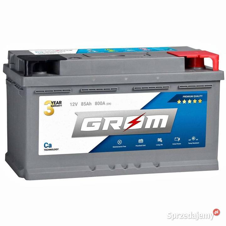 Akumulator GROM Premium 85Ah 800A EN DTR niski Białystok